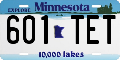 MN license plate 601TET