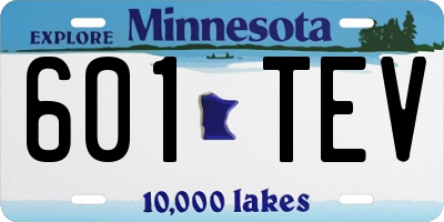 MN license plate 601TEV