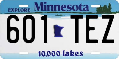 MN license plate 601TEZ