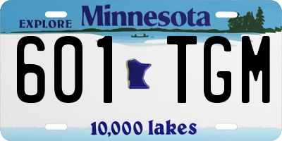 MN license plate 601TGM