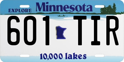 MN license plate 601TIR