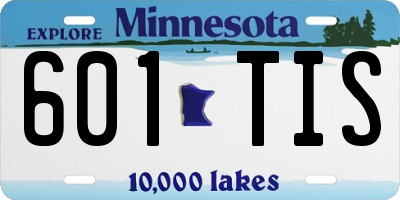 MN license plate 601TIS