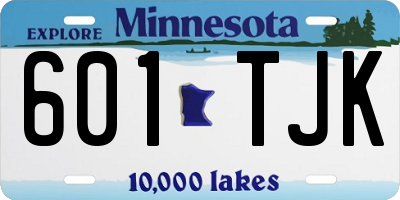 MN license plate 601TJK