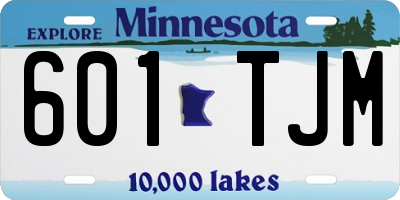 MN license plate 601TJM