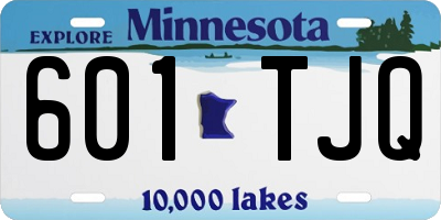 MN license plate 601TJQ