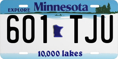 MN license plate 601TJU