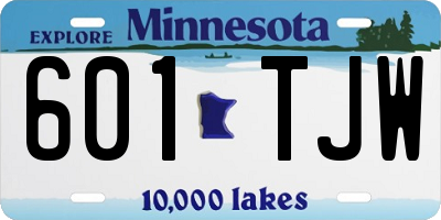 MN license plate 601TJW