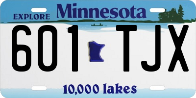 MN license plate 601TJX