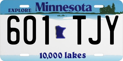 MN license plate 601TJY