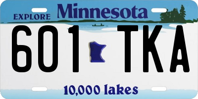 MN license plate 601TKA