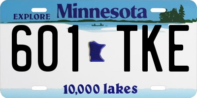 MN license plate 601TKE