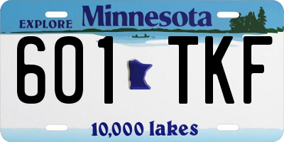 MN license plate 601TKF