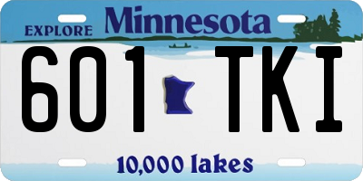 MN license plate 601TKI