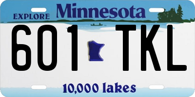 MN license plate 601TKL