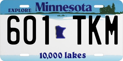 MN license plate 601TKM