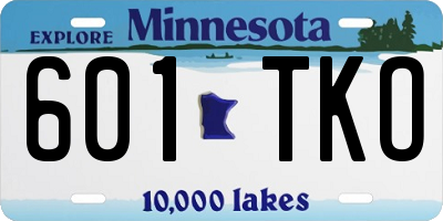MN license plate 601TKO
