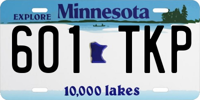 MN license plate 601TKP