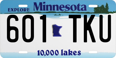 MN license plate 601TKU