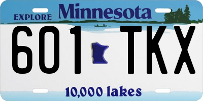 MN license plate 601TKX