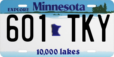 MN license plate 601TKY