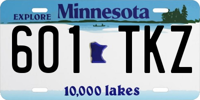 MN license plate 601TKZ