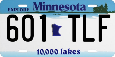 MN license plate 601TLF