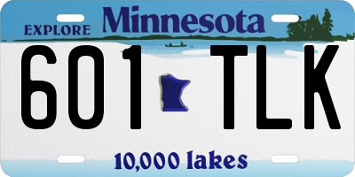 MN license plate 601TLK