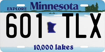 MN license plate 601TLX