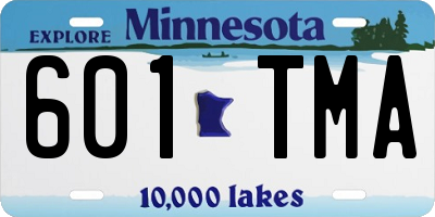 MN license plate 601TMA