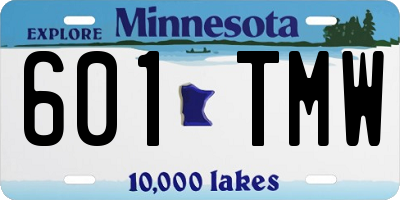 MN license plate 601TMW