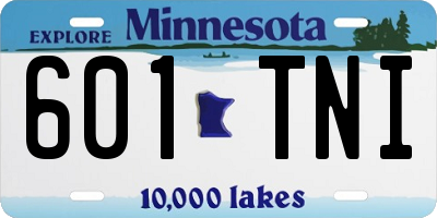 MN license plate 601TNI