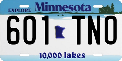 MN license plate 601TNO