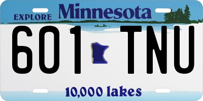 MN license plate 601TNU