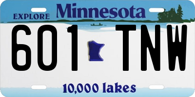 MN license plate 601TNW