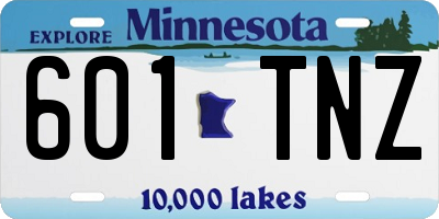 MN license plate 601TNZ
