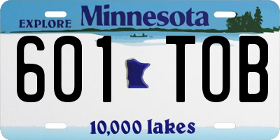 MN license plate 601TOB