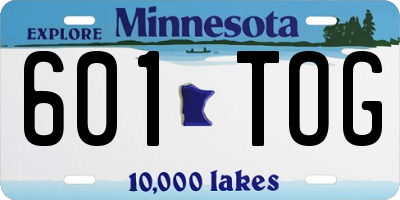 MN license plate 601TOG
