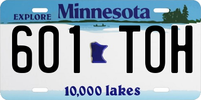 MN license plate 601TOH