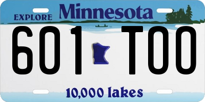 MN license plate 601TOO