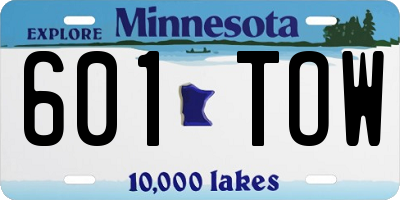 MN license plate 601TOW