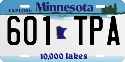 MN license plate 601TPA