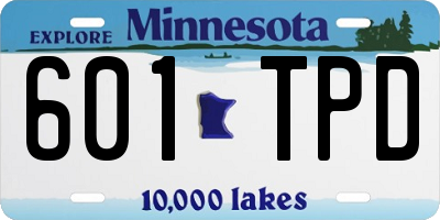 MN license plate 601TPD