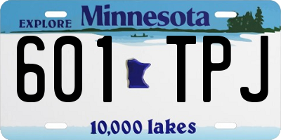 MN license plate 601TPJ