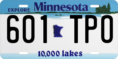 MN license plate 601TPO