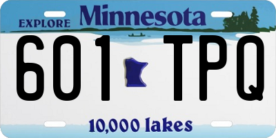 MN license plate 601TPQ