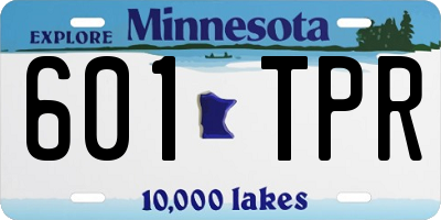 MN license plate 601TPR