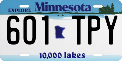 MN license plate 601TPY