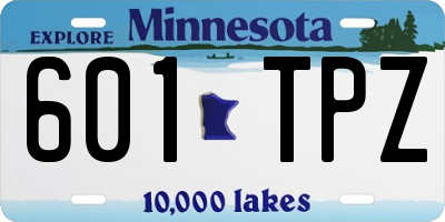 MN license plate 601TPZ