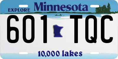 MN license plate 601TQC