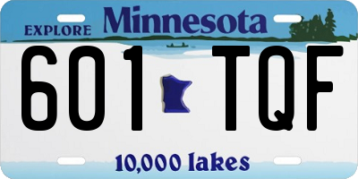 MN license plate 601TQF